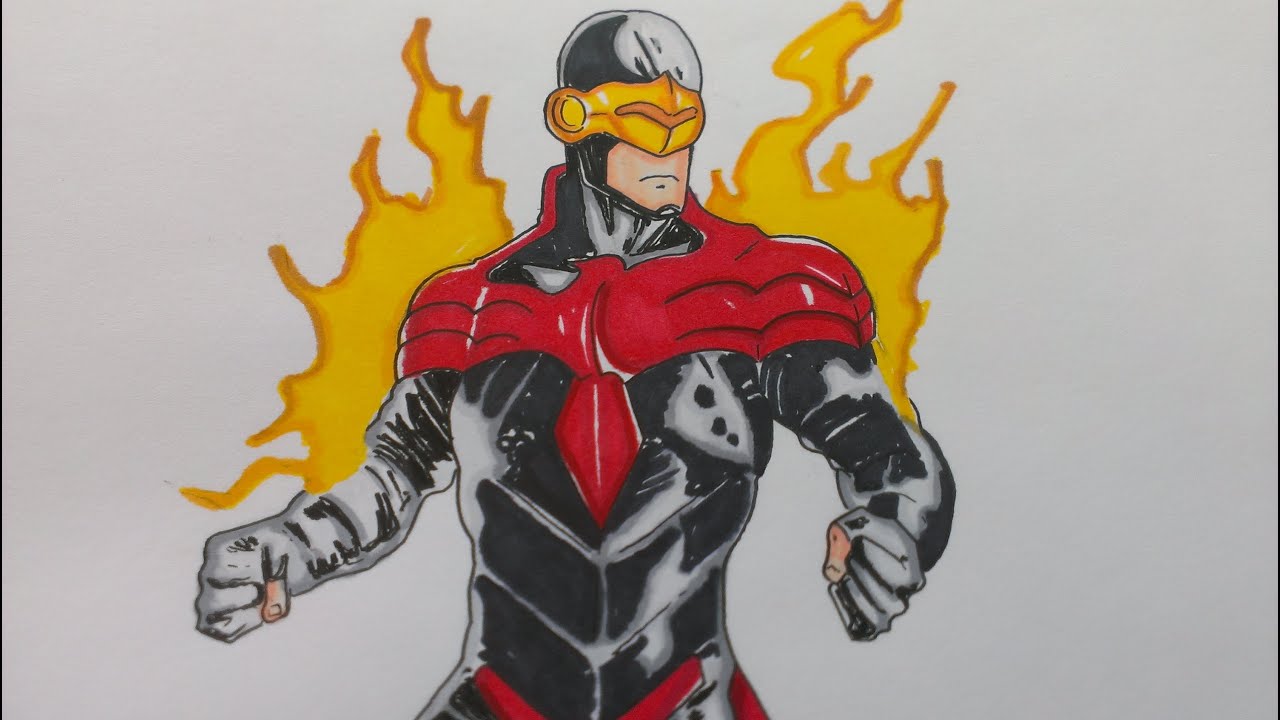 drawing phoenix cyclops costume marvel comics youtube drawing of a phoenix