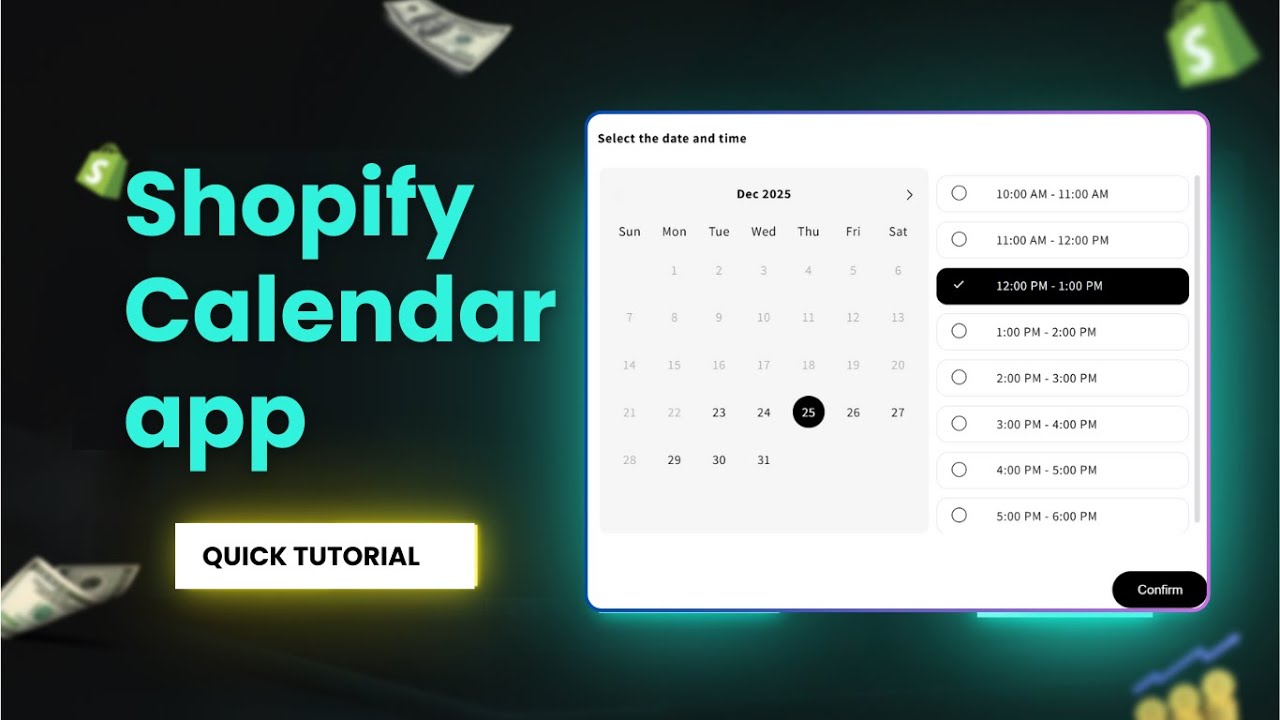 Как добавить приложение-календарь Shopify для бронирования (2026) | Сервис бронирования встреч