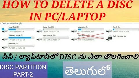 How to delete hard disk partition in pc/laptop Win 7/8.1/10 in telugu||MACROTECHOFFICIALTELUGU||RAJA
