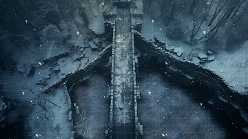 D&D | Frozen Castle & Bridges Part 3 | Animated Battle Maps