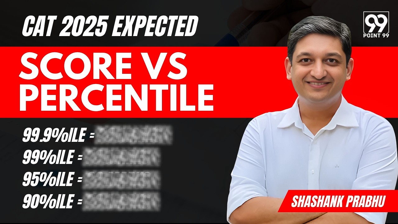 CAT 2025 Expected Score vs Percentile | CAT 2025 score required for 99 ...