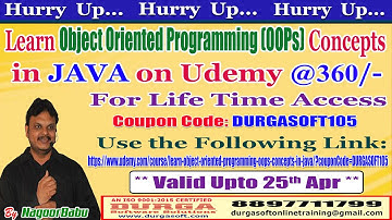 Learn Object Oriented Programming (OOPs) Concepts In JAVA on Udemy @360/-