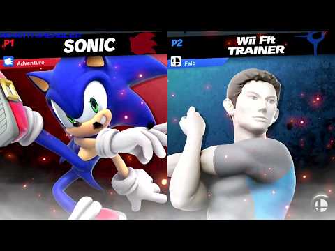 Sonic Adventure Vs Wii Fit Trainer Faib SMASH ULTIMATE SSBU