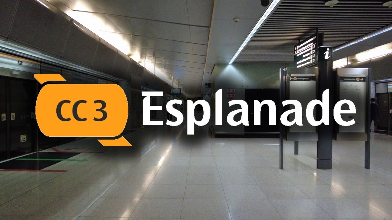 CC3 Esplanade MRT Station: Platforms to Exit F | Singapore Walking Tour ...