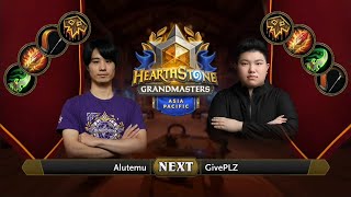 Alutemu vs GivePLZ | 2021 Hearthstone Grandmasters Asia-Pacific | Top 8 | Season 2 | Week 1