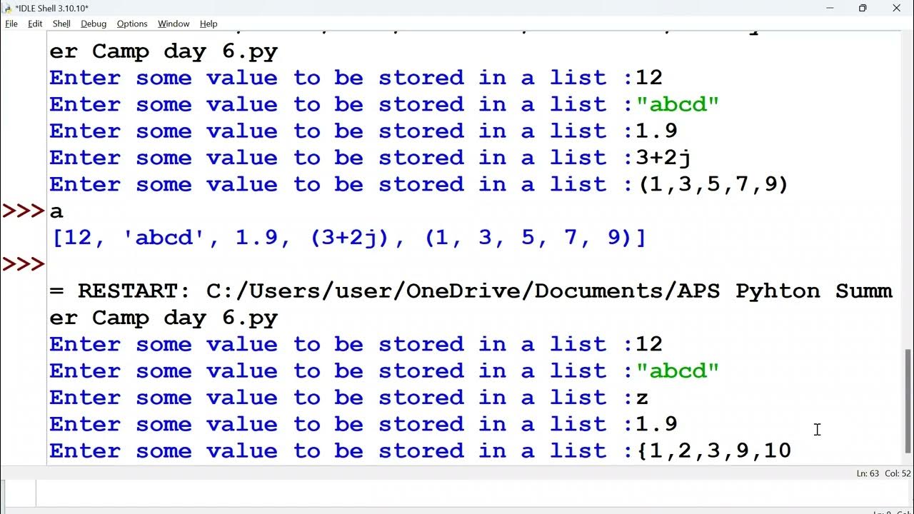 Python Summer Camp APSIS Day 6 Session 2 - YouTube