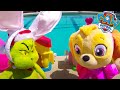 Paw Patrol Skye and the Swimming Pool Adventure with the GRINCH | Outdoor Games | Videos for Kids
