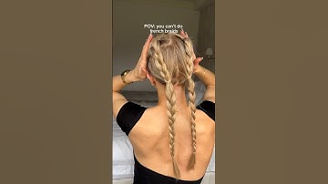 hack to fake a French braid 💕 #braided hairstyles #hairstyletutorial