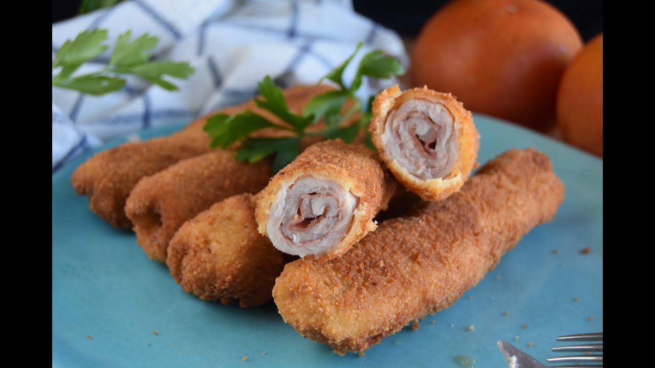 FLAMENQUINES CORDOBESES FÁCILES / rollos de carne y jamón crujientes