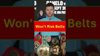 Canelo won’t risk his belts! #canelo #davidbenavidez #canelobenavidez #premierboxingchampions