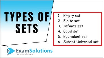 Types of Sets : ExamSolutions Maths Revision