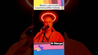 Bieber’s Emotional Coachella Moment Goes Viral 😢🔥 #shorts #justinbieber #coachella