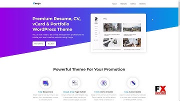 Resume CV vCard Theme WordPress