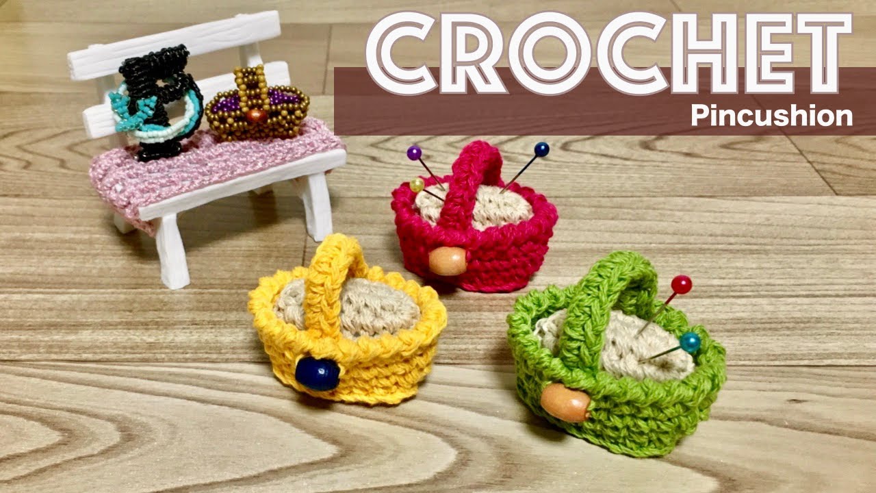 【かぎ針編み】ピンクッションの編み方 how to  pincushion [crochet]