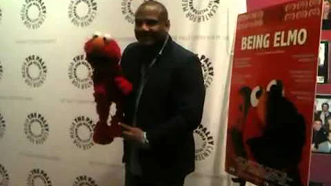 Elmo and Kevin Clash at Paley Center for Media NYC screening of Being Elmo Documentary 10/17/11