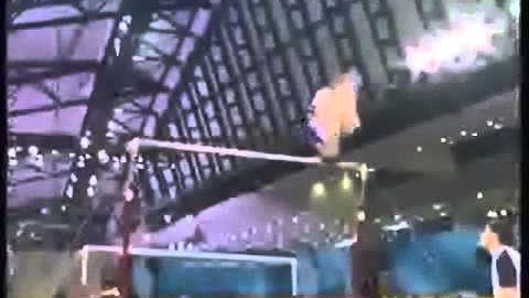 Uneven Bars Double Front Salto Tucked Dismount Gymnastics Video