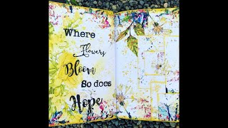 Mixed Media Journal Page Using ShokART Sisters Summer Bloom @shokartsisters547
