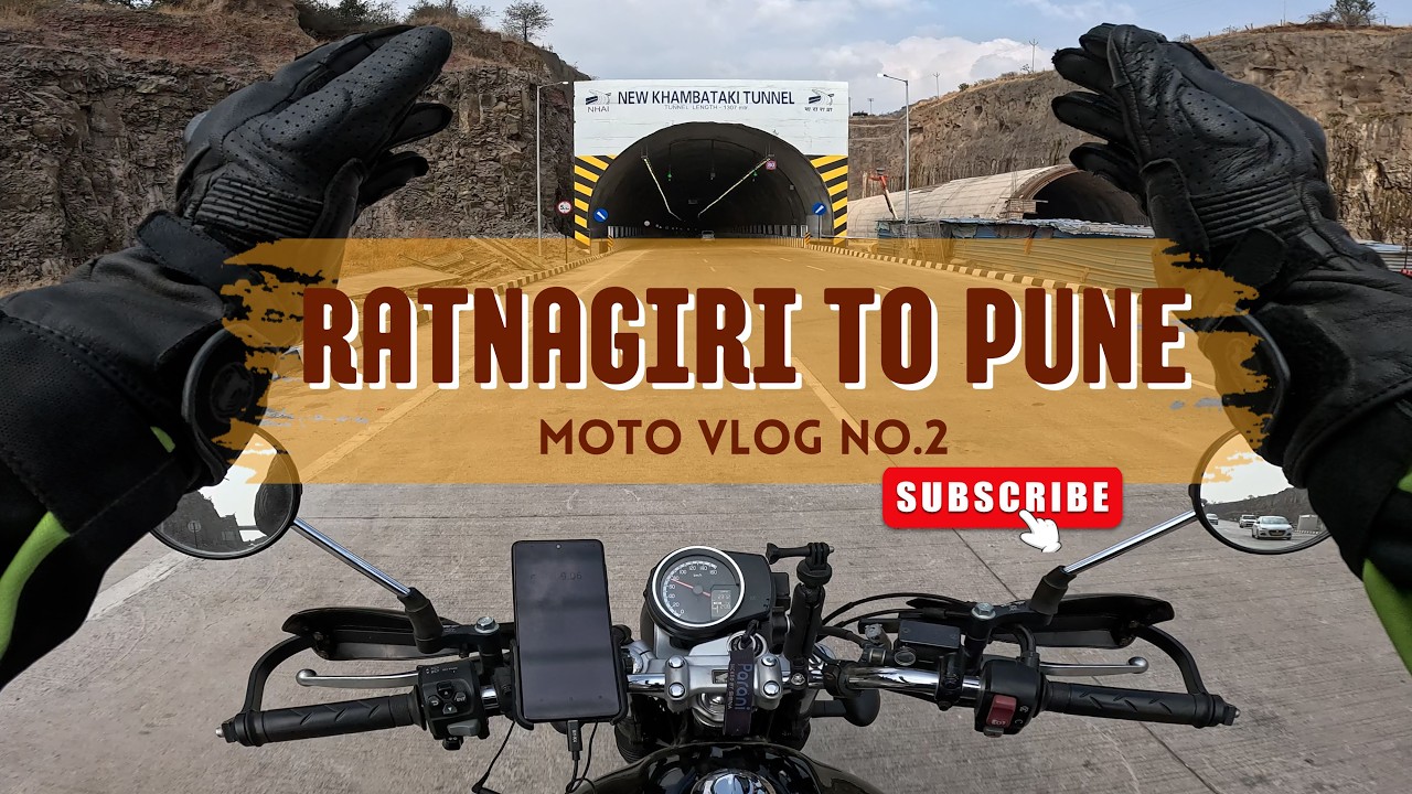 Ratnagiri to Pune: Saying Goodbye to the Coast on my HighnessCB350|New Khambataki Tunnel|Solo Ride