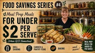 FOOD SAVINGS SERIES #4 Meal Prep Meals for Under $2 Per Serve, Spring Rolls (Never Buy Again) & More