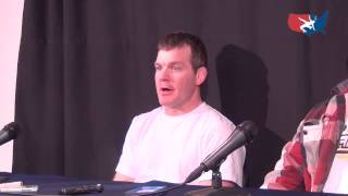 Full Iowa coach Tom Brands after his team advanced to the National Duals finals News