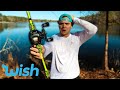 Fishing w/ CHEAPEST WISH APP Baitcaster Fishing Reel And Rod COMBO!!