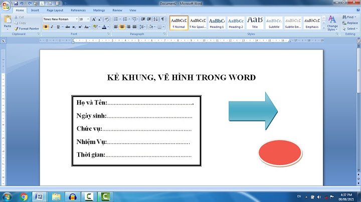 Cách kẻ bảng ngang trong Word 2007