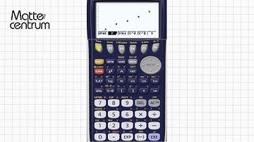 Regression - Casio FX-9750GII