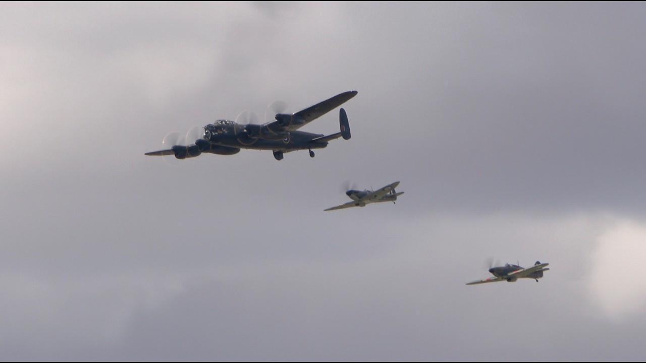 Lancaster, Spitfire & Hurricane - RAF Battle Of Britain Memorial Flight -     RIAT 2025 RAF Fairford