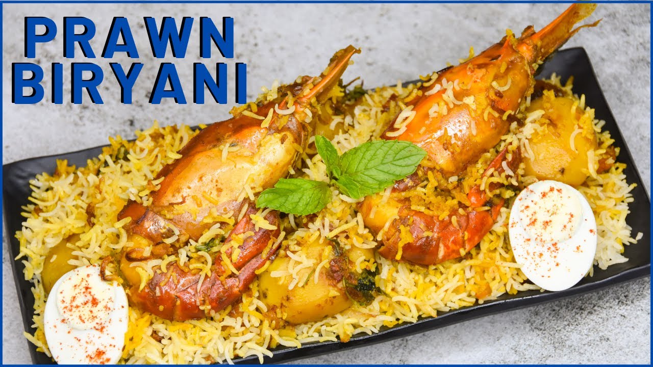 Prawn Biryani Recipe | Restaurant Style | Bong Bite