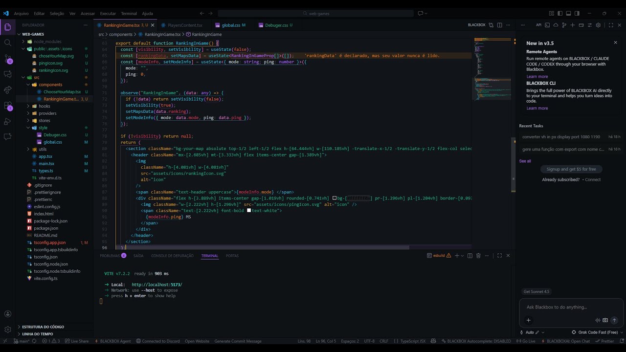 Live Coding - Desenvolvendo front para servidor Fivem. - YouTube