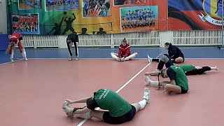 Volleyball. Girls. Training. Warm up. Moscow Region Team #1