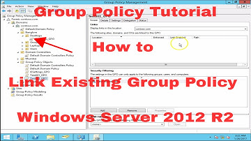 Group Policy on How to link existing GPO to Organizational Unit in Windows Server 2012 R2