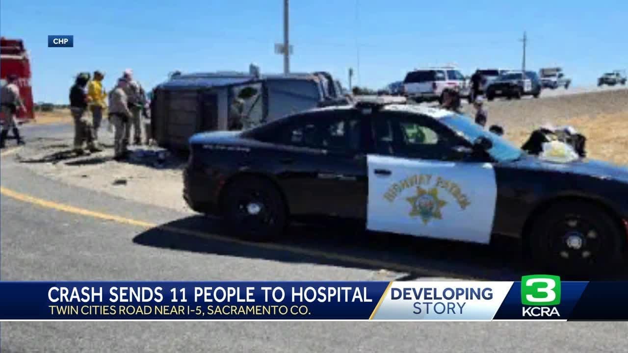 11 people sent to hospital after Sacramento County crash - YouTube