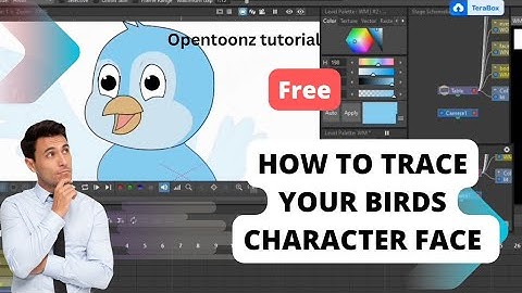 how to trace birds character in opentoonz, 2d animation
