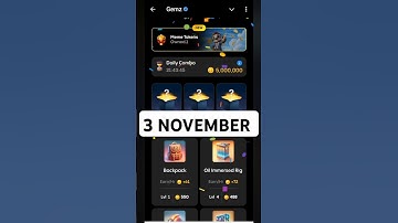 Gemz Daily Combo Today 3 November Daily Combo Today #gemz #combo #airdrop