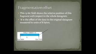 Lecture 3: Internet protocols: IP part 2: Fragmentation, options and checksum