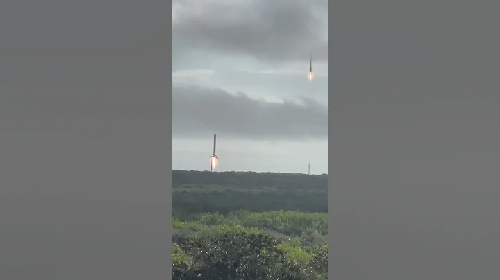 Space x double booster landing #sonicboom#spacex#launch - DayDayNews