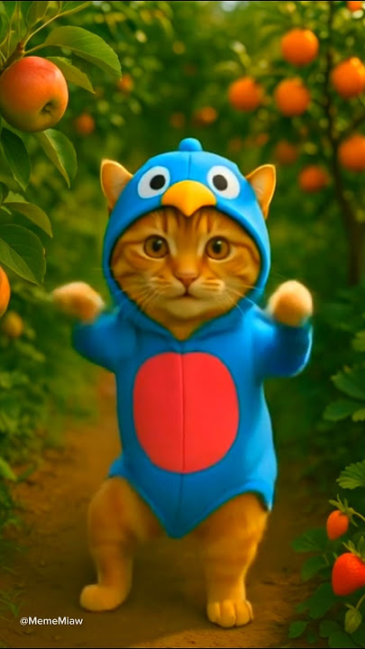 Kucing Lucu Pakai Kostum Burung Joget #kucinglucu #kucingberjoget #kucing #kucingjoget