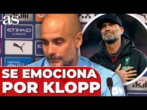 GUARDIOLA, ROTO en sala de prensa hablando de KLOPP