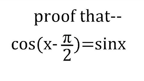 cos(x-π/2)=sinx proof  || #cos(x-90)=sinx ||