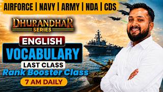 English Vocabulary Last Class | NDA,CDS,Airforce,Navy Exam Preparation By Sandeep Bhaiya #vocabulary