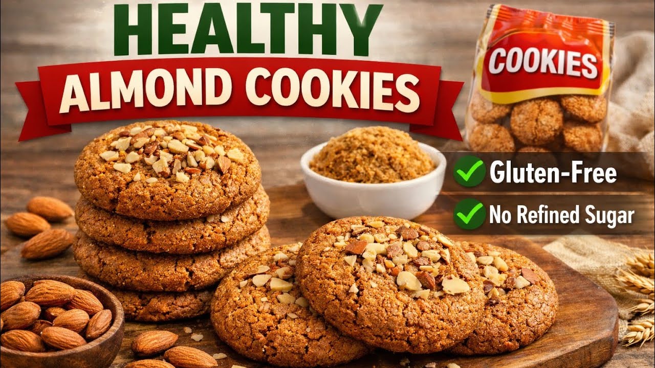 Gluten-Free Almond Cookies | Crispy Bajra Cookies | Eggless & Healthy