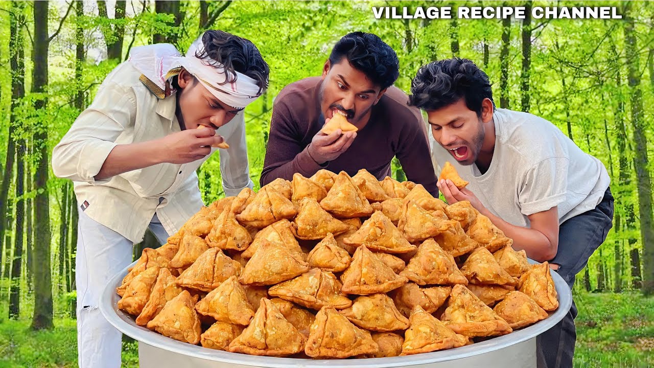 Paneer Samosa | Samosa Cooking In Village Recipe |Outdoor Cooking Samosa | #villagerecipechannel