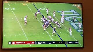 Alabama vs Auburn last overtime plays 2021