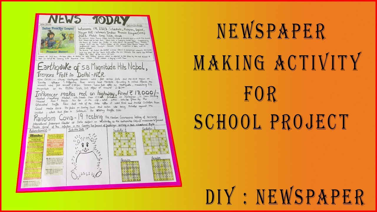 how to make a school newspaper