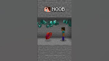 Noob 🤢 VS Pro 🤯 Mining Diamonds in Minecraft #shorts #minecraft