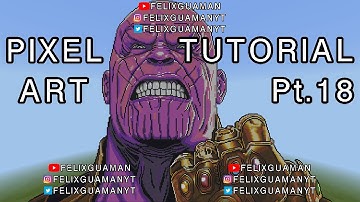 Minecraft Pixel Art Tutorial - Thanos Part 18