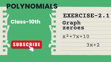 Polynomials Class 10 | Exercise 2.1 | NCERT Solutions Explained