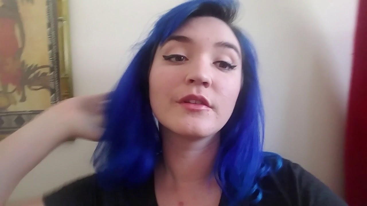 dying unbleached hair blue