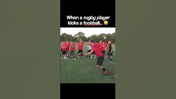 This is what happens when a rugby player kicks a football 🤯